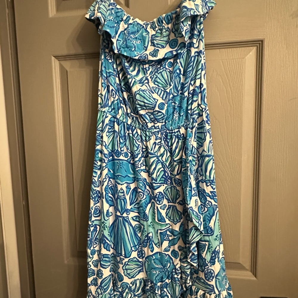 Lilly Pulitzer Blue and White Patterned Dress